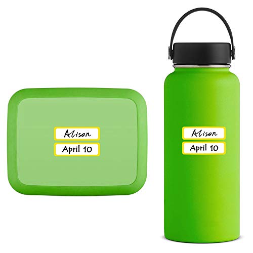 Nekmit Pre-Printed Convenient Dated Labels Sticker for Daycare, Baby Bottles, Food Expiration and More (64 Labels/Page)