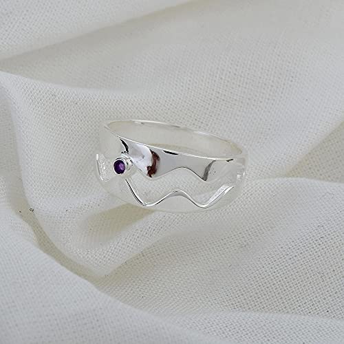 Bague améthyste en argent 925 pour femme - Idée cadeau d'anniversaire idéal