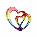 A/X 13cmx12.5cm para Gay Pride Heart Love LGBT Sign Pegatinas de Coche Vinilo JDM
