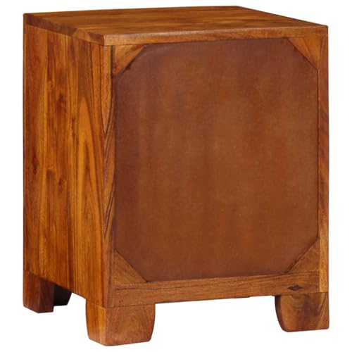 Table de Chevet Mangloder Petit Meuble de Rangement Bois d'Acacia - 4