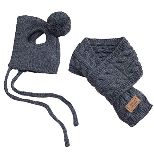 Amiispe Winter warme gestrickte Mütze Schal für Hunde Hunde Hüte Haustiere Produkte Lustige Cosplay Hund Cap Für Chihuahua Welpen zube