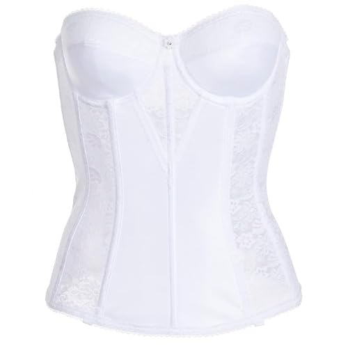 Dominique Women's Lace Longline Corset Full Figure Bustier Bra #8949 (32A-48G) - Thumbnail 5