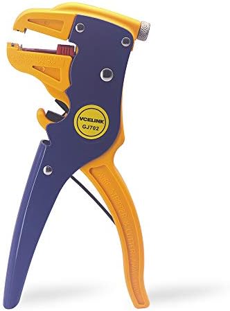 VCELINK Automatic Wire Stripper and Cutter, Professional 2 in 1 Adjustable Electrical Cable Wire Stripping Tool&Eagle Nose Pliers (7-Inch)