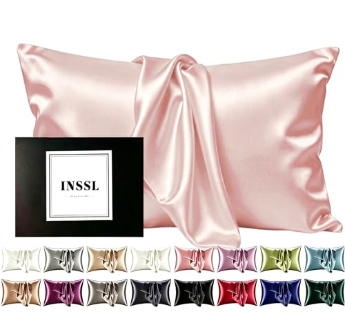INSSL Silk Pillowcase for Women, Mulberry Silk Pillowcase for Hair