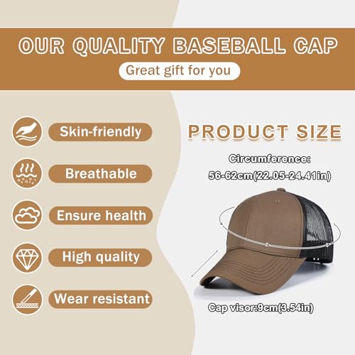 Image of 6Pack Unisex Vintage Washed Cotton Baseball Cap Soft Unconstructed Plain Blank Adjustable Size Dad Hat