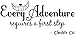 Every Adventure requires a first step Cheshire Cat wall quote wall decals wall decal wall sticker