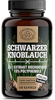 Schwarzer Knoblauch 1500mg -WICHTIG: 25:1 Extrakt (=37500mg schwarzer Knoblauch pro Tagesdosis +15% Polyphenole +SAC) Knoblauch Kapseln Hochdosiert -LAB geprüft- DE SCHEUNENGUT®