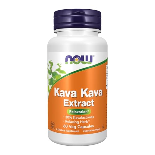 NOW Supplements, Kava Kava Extract 250 mg, 30% Kavalactones, Herbal Relaxation Blend*, 60 Veg...