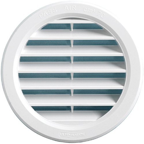 Grille de ventilation encastré Ø retrait: 80 mm - mesure extérieure: Ø 96 mm Cover