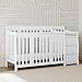 Storkcraft Portofino 5-in-1 Convertible Crib & Changer (White) – GREENGUARD Gold Certified, Fits Standard Crib Mattress, Converts to Toddler Bed and Full Bed, 4 Adjustable Mattress Heights