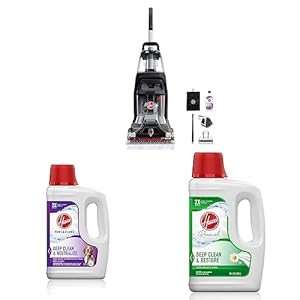 Hoover Powerscrub XL Pet Carpet Cleaner Machine, Black & Paws & Claws Deep Cleaning Carpet Shampoo with Stainguard, 64oz Formula & Renewal Deep Cleaning Carpet Shampoo, 64oz Formula