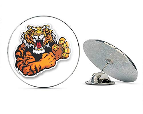 Angry Lion Tiger Round Metal 0.75