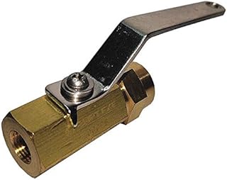 Ball Valve, Brass, Inline, 2-Piece, Pipe Size 1/8 in, Connection Type FNPT x FNPT-Each