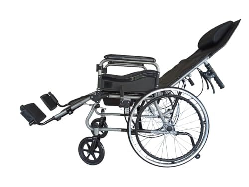 Image of Karma Hydraulic Recliner Cum Commode - Ryder 8 wheelchair | Foldable | Wheelchairs for old people | With Premium U-Cut Seat and 3 D Headset| With Table | Detachable Armrest