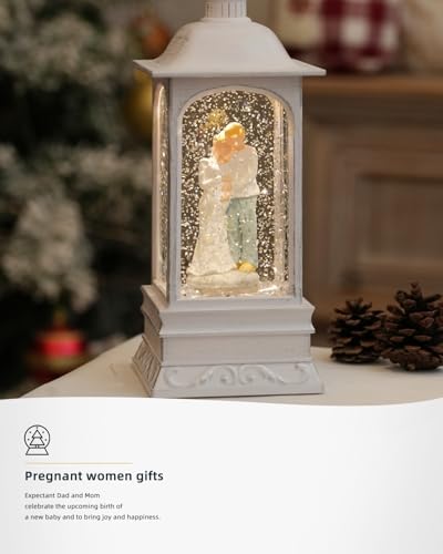 EDDORUNNING Presentes para Mulheres Grávidas, Decorações de Globo de Neve para Mães Grávidas, Tempor