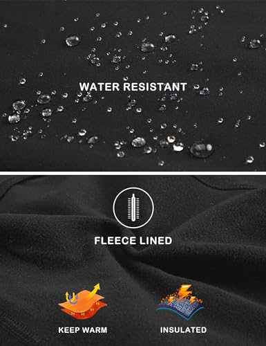 ZUTY Fleece Lined Leggings Women Water Resistant Winter Thermal Insulated High Waisted Hiking Leggings Pockets Plus Size3