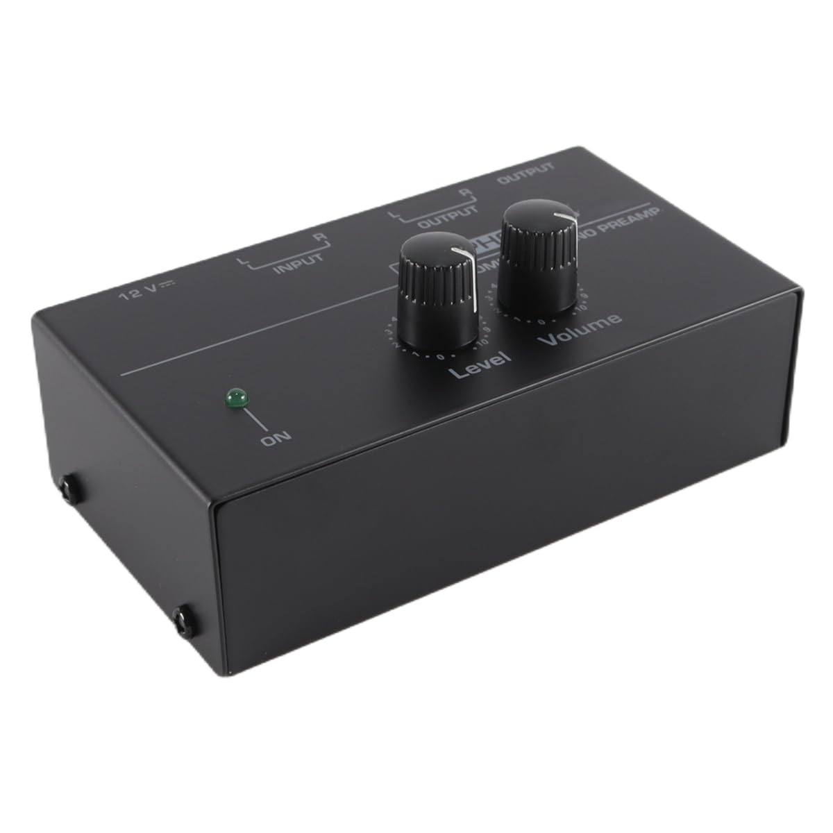 Alide PP500 Phono-Vorverstärker mit Lautstärkeregler, kompakter Audio-Vorverstärker für Plattenspieler, Heim-Audiosysteme, Schwarz