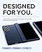 Caseology Parallax for Samsung Galaxy Z Fold 6 Case, [Hinge Protection Included] Full-Body 3D Ergonomic Protection (2024) - Midnight Blue