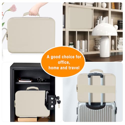 Image of DocSafe 5200F Fireproof Document Organizer Box with Lock, Beige (Soft)