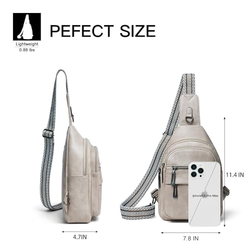 7L Sling Bag for Women Crossbody Bag Sling Purse Fanny Packs Vegan Leather Chest Bag Trendy Handbag Travel Anti Theft3