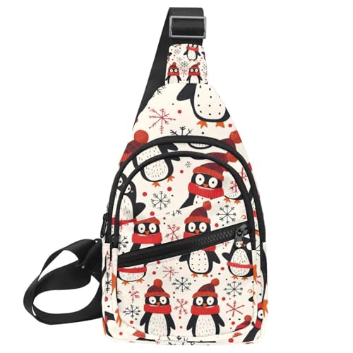 Mochila cruzada de pingüino riñonera deportiva unisex ajustable multicolor