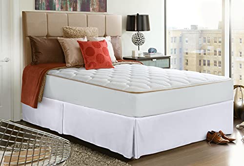 Utopia Bedding Twin Bed Skirt - Soft Quadruple Pleated Ruffle - Easy Fit With 15 Inch Tailored Drop - Hotel Quality, Shrinkage And Fade Resistant (Twin, White) #TOP6