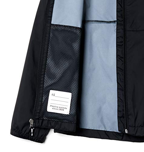 Image of Columbia Youth Switchback Ii Rain Jacket, Waterproof, Reflective Detail Black