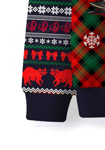 Raccoon Band Tartan Christmas Sweatshirt - Image 5
