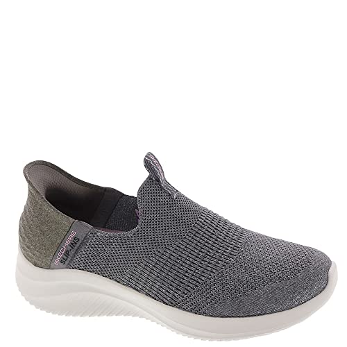 Skechers Sport Women's Women's Hands Free Slip Ins Ultra Flex 3.0 Smooth Step Sneaker, Grey, 8 Wide3