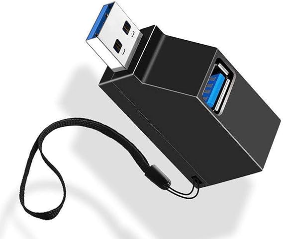 USBハブ [USB3.0+USB2.0*2ポート] 高速 軽量 携帯便利 ブラック (1個セット) usb 分岐 usb3.0 ハブ usb 増設 usb 分配器 usb ハブ 小型