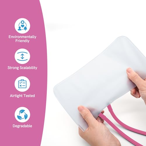 Image of FriCARE Rose Pink Blood Pressure Cuff Manual for Nurses /Nursing Students | Aneroid Sphygmomanometer for Home BP Monitoring & Medical School Training Use, Universal Adult Size with Carrying Bag