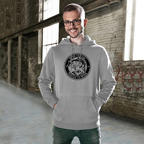 Dead Set Studio Fishing Gifts For Men - Born To Fish - Funny Mens Gifts Hoodie, Fishing Clothing For Men OLIVE GREEN SIZE XL - Image 5