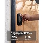 DESLOC B200 Fingerprint Smart Door Lock, Keyless Entry Door Lock, App Control, Smart Locks for Front Door, Smart Deadbolt Lock, Touchscreen Keypad, Emergency Power Port, 12 Months Battery, IP54 - Image 4