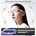 kvsju AI Smart Glasses with Chat GPT,Bluetooth Glasses with 150+ Translation,Smart Glasses for Men&Women,Multifunctional Bluetooth Glasses for Men(Purple)