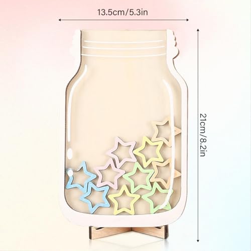 CATOR Belohnungsglas für Kinder,Belohnungssystem Klassenzimmer,Kinder Belohnungssystem mit 25 Sternen, Große Belohnungsgläser für Gutes Benehmen Reward, für Gebrauch zu Hauseund in der Schule(A)