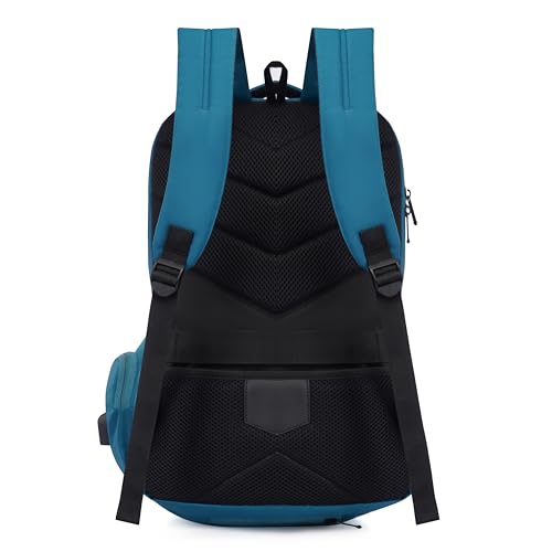 Image of Segno Laptop Backpack 15.6 Inch, Waterproof, 4 Compartments, Lightweight 500g, Padded Straps, Sea Green Backpack for Men & Women - School, College & Office Bag