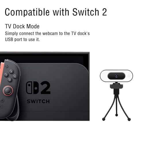 Image of 1080P USB Camera Compatible with Switch 2 /PC /Mac /Laptop