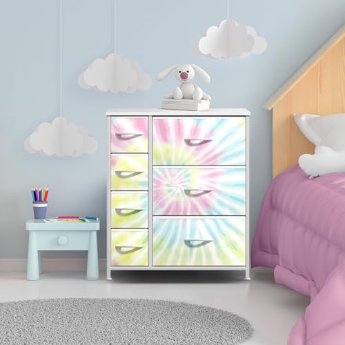 Sorbus 7-Drawer Dresser for Kids Bedroom, Wood Top (Light Tie-dye) - image 2