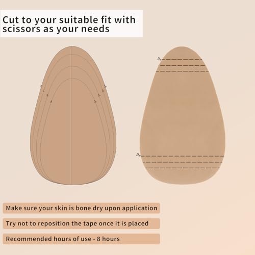 Adhesive Bra Tape, Boobtape, 3 Pairs Push Up Sticky Boob Tapes for Large Breasts A-G Cup with Nipple Pasties3