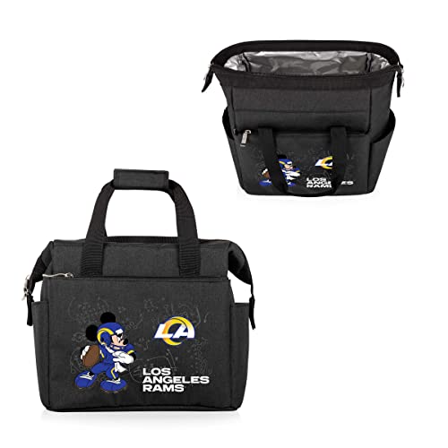 Image of PICNIC TIME NFL Mickey Mouse On The Go Lunch Bag - Soft Cooler Lunch Box - Insulated Lunch Bag, (Black)