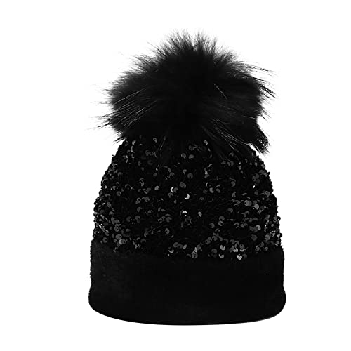 Bonnet tricoté à paillettes parfait pour vos sorties en station de ski et en ville