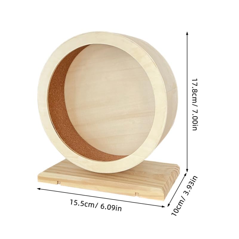 KESYOO Roue d'exercice silencieuse en bois pour hamster, hérisson et petits animaux de compagnie, taille 30,5 cm, pour animaux de compagnie