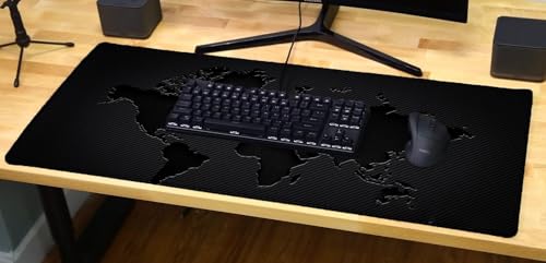 Image of CHATTERJEE Electro HUB Gaming Mouse Pad with Non-Slip Rubber Base | Large Desk Pad for Office and Gaming | Durable Stitched Edges | Smooth Surface for Precision Control (Black)