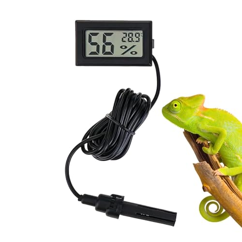 Lunaobrik Monitor de humedad a temperatura, Monitor de temperatura ambiente - Medidor de temperatura y humedad ambiente con pantalla digital LCD,Higrómetro para medidor de temperatura para pollos
