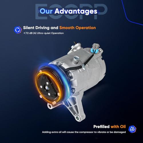Image of ECCPP AC Compressor Fit for Chevrolet Impala for Chevrolet Monte Carlo 3.5L 2006-2011 Fit for Chevrolet Monte Carlo for Pontiac G6 3.9L 2006 Air Conditioning Compressor Fast Cooling 6 Grooves