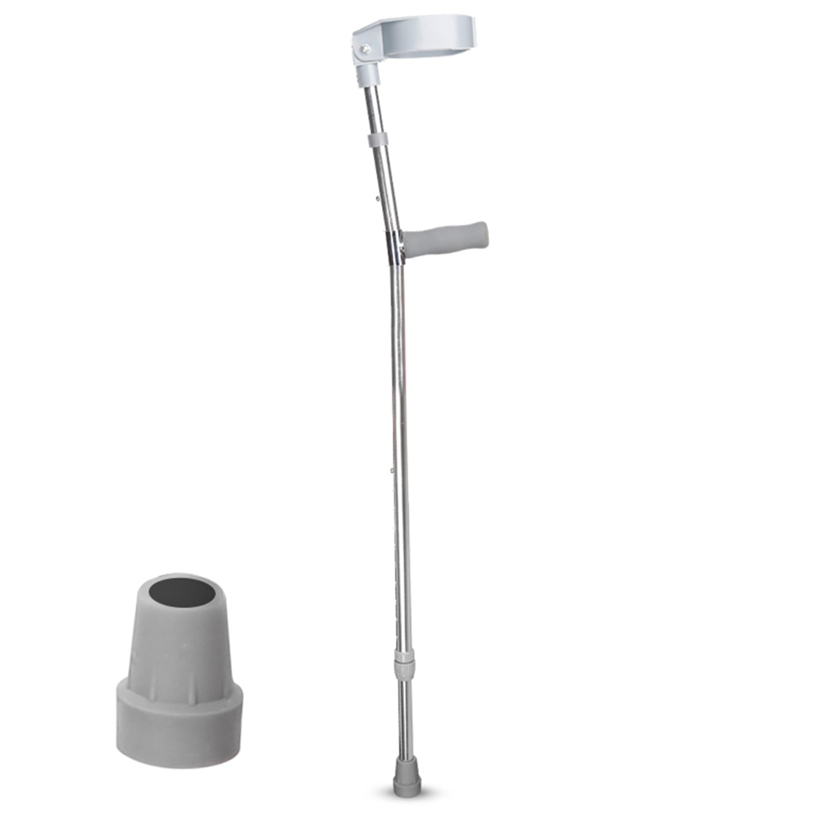 Muletas de Antebrazo para Adultos, Ligeras y Ajustables para Caminar, para Lesiones Deportivas y Viajes (Color : 1PC Gray)