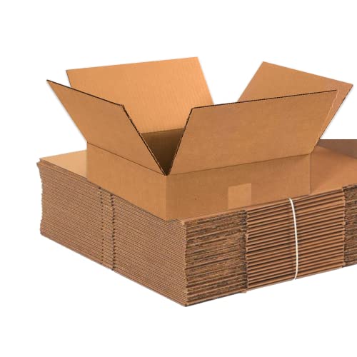 Image of BOX USA 11 x 11 x 3 Corrugated Cardboard Boxes, Flat 11 inchL x 11 inchW x 3 inchH, Pack of 25 | Shipping, Packaging, Moving, Storage Box for Home or Business, Strong Wholesale Bulk Boxes