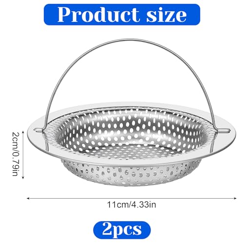 2 coladores para cocina en acero inoxidable miniatura 2