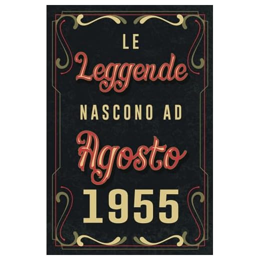 Le Leggende Nascono Ad Agosto 1955: Idea regalo originale e divertente di 68 anni per donne e uomini. Taccuino a righe