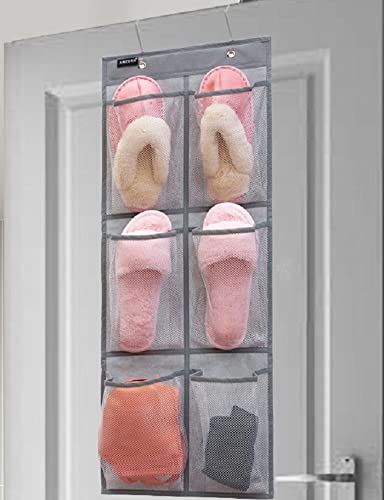 Anzorg 6 POCKETS SHOES ORGANIZER-2 PACK 2 Packs Over The Door Hanging Closet Shoes Holder Organizer Shoe Storage Shoe Rack thumb #2